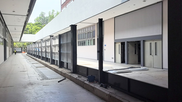 A型鋼結構圍擋-深圳項目工程圍擋工程案例<